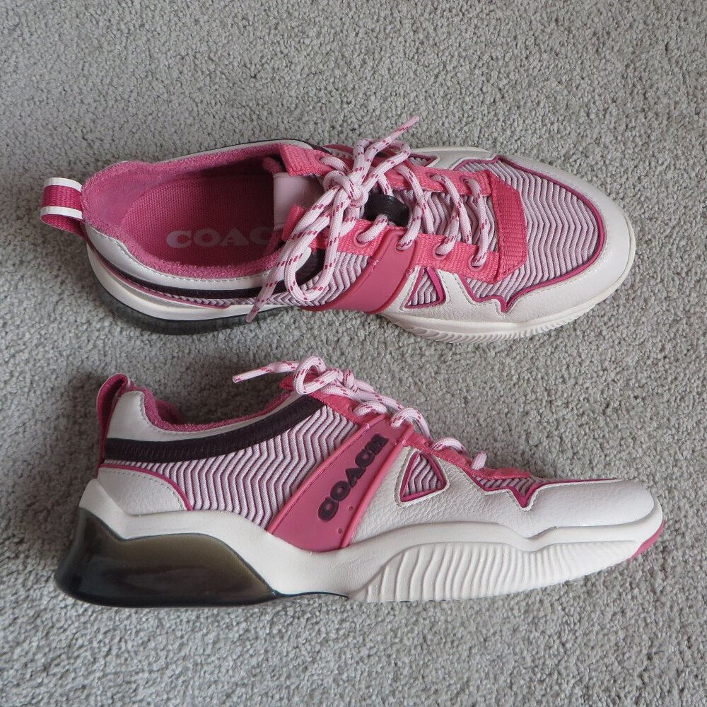 NEW Coach Citysole Runner Womens Sneakers Size 7 Pink/White #G5250